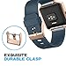 AIUNIT Compatible Fitbit Blaze Band Frame, Replacement for Fitbit Blaze Small Bands Accessories Wristband Sport Strap for Fitbit Blaze Smart Tracker Women Men(Slate Band & Gold Rose Frame)