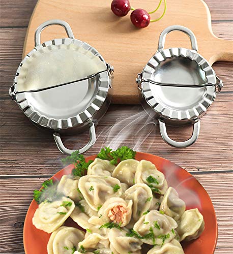 4 Piece Empanada, Dumpling Mold And Dough Cutter Set For Making 3" And 3.74" Empanada And Dumplings