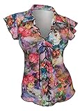 eVogues Plus Size Sexy Lace Corset Top Floral Print 1772-3X