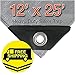 12' x 25' Heavy Duty Silver/Black Waterproof UV Blocking 10 Mil Poly Tarp primary