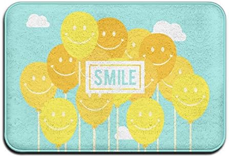 PFUWJ7 Smile Ballons Fashion Mat Non Slip Indoor Outdoor For Kitchen Bathroom