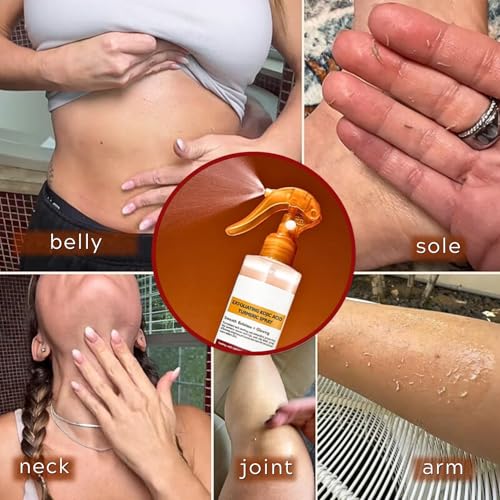 LBOYLOVE® 2 PCS Body Keratin Care Turmeric Spray & Exfoliating Serum for Face, Gently Exfoliating Peeling & Refines Skin, Turmeric Serum Hydration and Supports Smoother - for All Skin Types