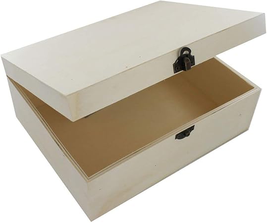 Caja grande de madera para manualidades: Amazon.es: Hogar