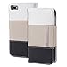 Fosmon CADDY Series Leather Wallet Case for Blackberry Z10 (White, Gray & Black)