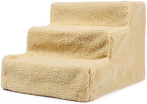 NJ365 Pet Stairs to get on High Bed for Cat and Dog Steps at Home or Portable Travel