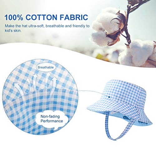 Kids Sun Hat Bucket Hat for Baby Toddler Double Side - UPF50+ Sun Protection Summer,Breathable,Age 1-6