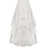 SCARLET DARKNESS Long Skirts for Women 2026 Ruffled Chiffon Flowy Renaissance Maxi Skirt