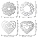 4 Pieces Valentine's Day Heart Cutting Dies Love Heart Flower Embossing Stencils Templates for Scrapbooking, Card Making, Photo Album DIY Crafts and Valentine's Day Decor