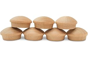 Wood Hole Plugs 1/2 inch, Pack of 100 Maple Button Top Wood Plugs for Screw Holes, by Woodpeckers