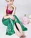 Little Girls 3 Pcs Princess Mermaid Swimmable Bikini Set Swimwear (120(5-6t), Hotpink-Green)