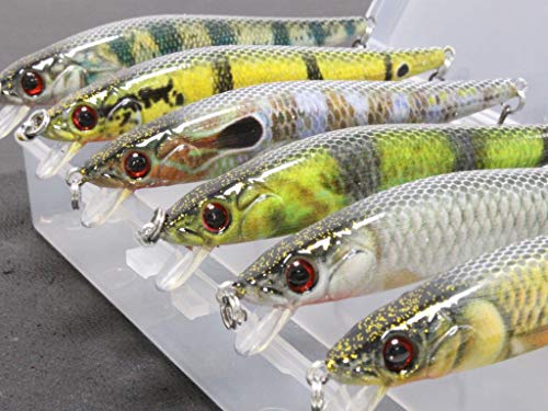 wLure Minnow Very Tight Wobble Slow Floating for Bass Fishing Lifelike Pattern Bass Lure Fishing Lure HM590KB
