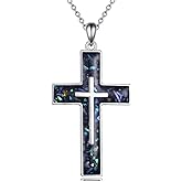 YFN Cross Necklace Sterling Silver Religious Cross Pendant Jewelry Christian Gifts for Women Men