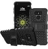 LG G6 Case, OEAGO LG G6+ Plus Case [Shockproof] [Impact Protection] Tough Rugged Dual Layer Protective Case with Kickstand for LG G6 / LG G6+ Plus - Black