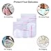JClover Delicates Mesh Laundry Wash Bag with Premium Zipper for Blouse, Hosiery, Stocking, Underwear, Bra and Lingerie (Set of 6)