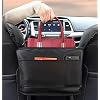 BXKM Car Net Pocket Handbag Holder Between Seats Genuine Leather Car Organizer for Seat Back, Handbag Holder for Car…