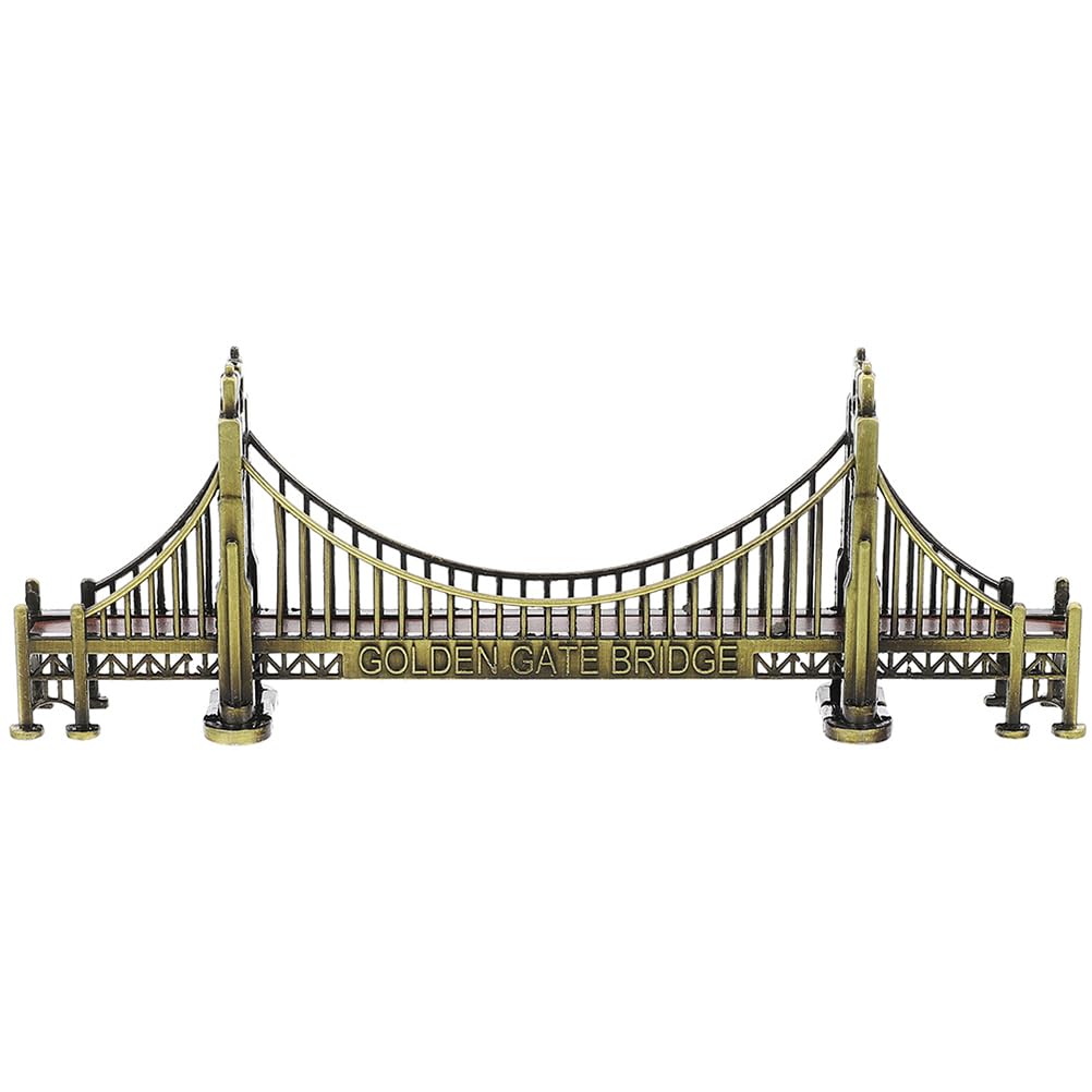 HOMSFOU Model Vintage Zinc Alloy San Francisco Bridge Ornament for Home and Office Decor Collectible Souvenir