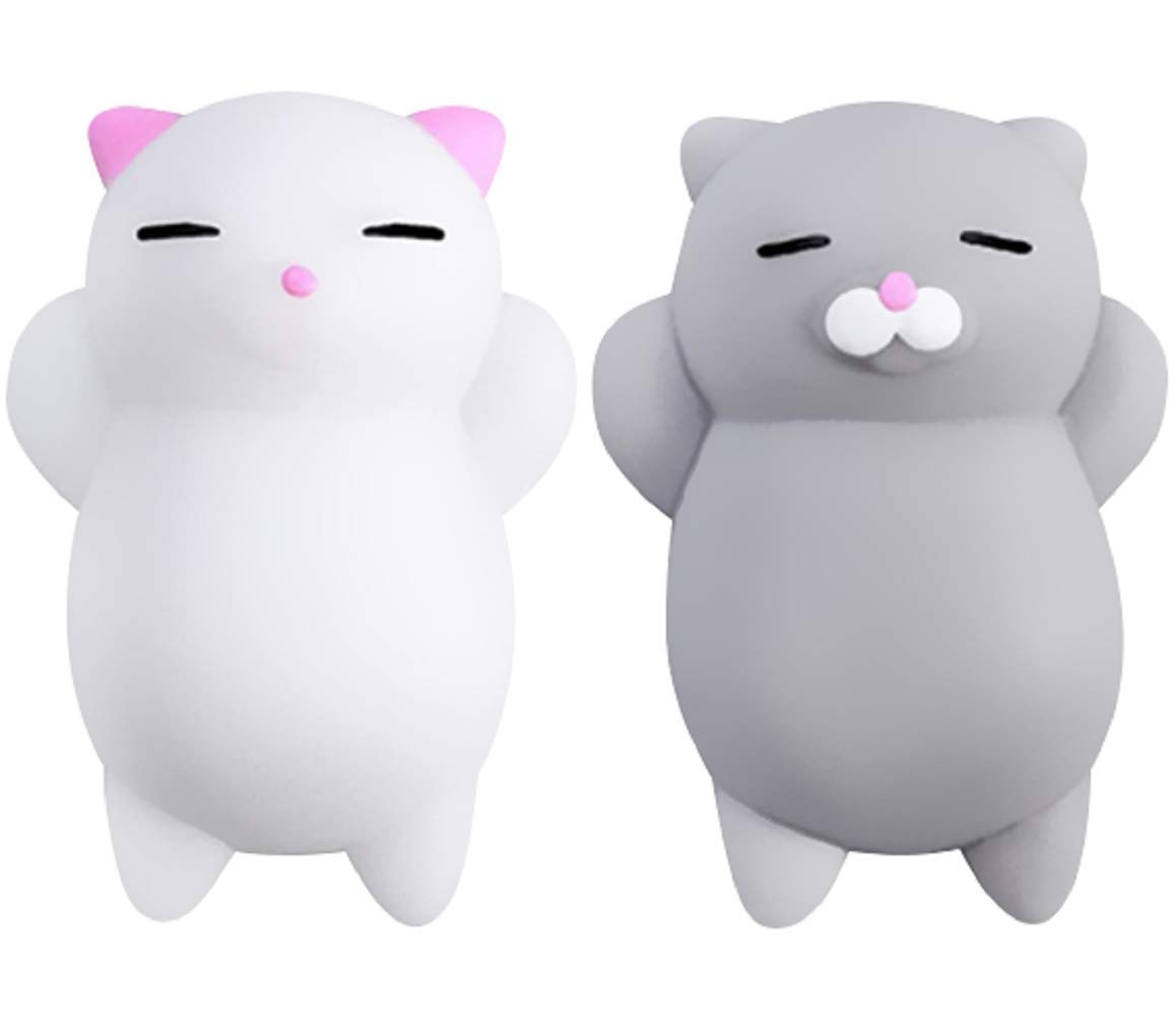 Buy Nutty Toys Squishy Cat Set 2 Soft Silicone Kawaii Kitties Top