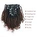 Lovrio Ombre Clip Ins Afro Kinkys Curly Hair Extensions Brazilian Virgin Human Hair Tone Natural Black Fading into Light Chocolate Brown TN/4 7 Pcs 120g 12