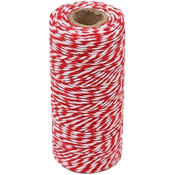 Amazon Com Tenn Well Red And White Twine 656 Feet 200m Cotton