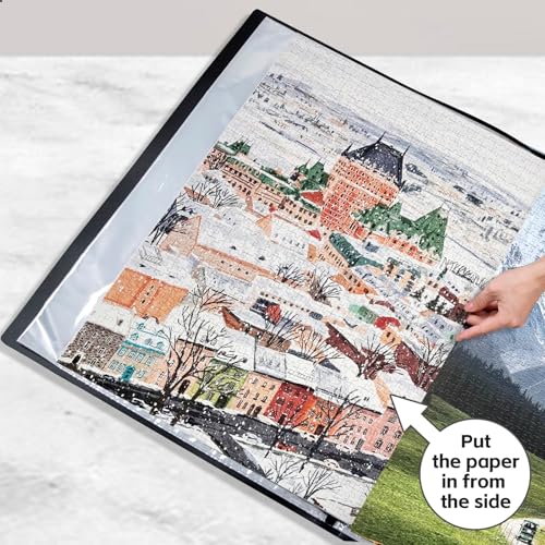 SLEEPHEAD® Puzzle Storage Folder for1000Pieces – Portable Jigsaw Puzzles Organizer Binder Fits Up to 24 Puzzles, 12 HD Film Pockets, Puzzle Keeper for Adults