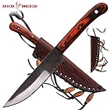 Red Deer Patch Knife (Red Rose Wood) Large