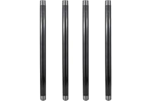 GeilSpace 1" × 24" Heavy Duty Pre-Cut Grey Metal Pipe, Industrial Steel Fits Standard One Inch Threaded Pipes and Fittings - Vintage DIY Industrial Furniture (1" x 24", Grey)