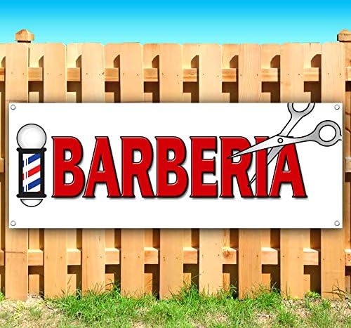 Amazon Com Barberia 13 Oz Heavy Duty Vinyl Banner Sign With