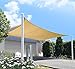Patio Sun Shade Sail Canopy, 10' x 12' Rectangle Shade Cloth Block Sunshade Fabric - Outdoor Cover Awning Shelter for Pergola Backyard Garden Yard (Sand Color)