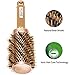 [Upgrade] BIBTIM Round Hair Brush with Boar Bristle for Blow Drying, Curling & Straightening, Professional Salon Styling Brush, Nano Technology Ceramic for Perfect Volume & Shine (Gold)
