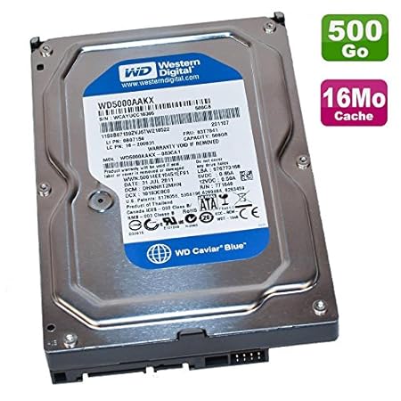 Western Digital Festplatte 500 GB SATA 3,5 Zoll WD Caviar Blue WD5000AAKX-083CA1 03T7041 7200RPM 16 MB