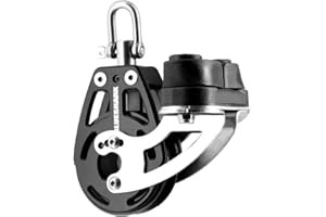 BLUE SHARK BLUESHARK 57mm Single Adjustable Aluminum Cam Sailing Block 2327-135