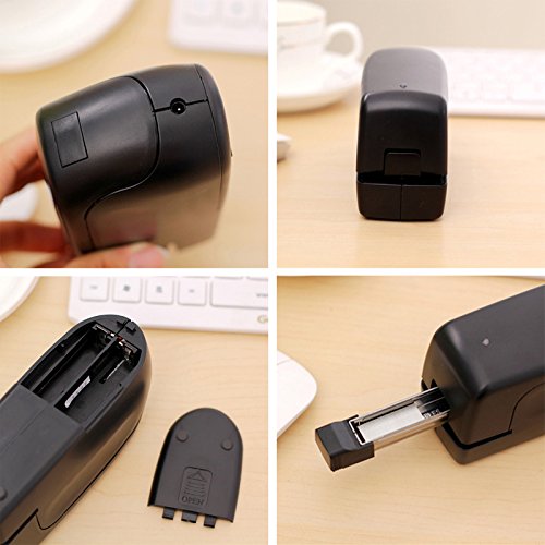 ZZ Lighting Creative Electric Stapler Double Power Supply Automatic Binding Machine 20 Sheet Capacity Battery Operated Stapler Desktop No-Jam Electric Stapler - Thumbnail 5