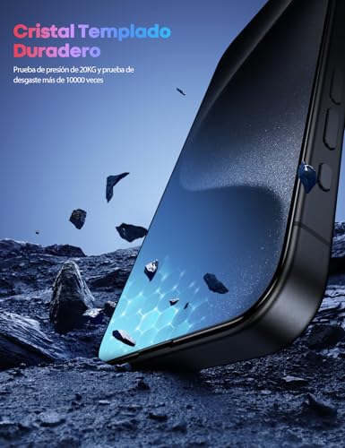 Lamicall Mica para iPhone 16 Pro Max - [Top 9H Película de Vidrio Templado], Marco de Instalación Fácil, 0 Burbujas, AntiHuellas, Protector de Pantalla para iPhone 16 Pro Max (6.9") - 2 Piezas