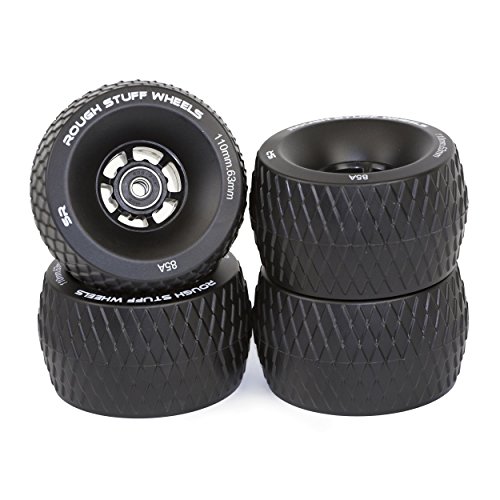 Slick Revolution Black Skate Wheels 85A 110mm Rough Terrain