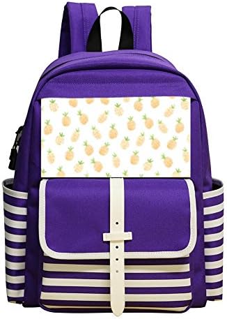 Fruit Unisex Kindergarten Purple Packback School Shoulder Backpack for Girls Boys