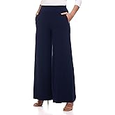 Rekucci Travel in Style Women's Stretchy Elegant Palazzo Wide Leg Pant