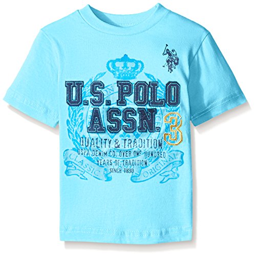 U.S. Polo Assn. Boys' Crew Neck Iconic Graphic Logo T-Shirt,Swimming Blue,10/12 U.S. Polo Assn. Boys' Crew Neck Iconic Graphic Logo T-Shirt,Swimming Blue,10/12