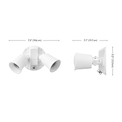 Globe Electric 17000081 240 W Twin Head White