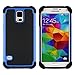 Galaxy S5 Case,OHOH [Shock Absorbent] [Impact Resistant ] Samsung Galaxy S5 Case,Rubber&Plastic Hybrid Full-Body Shockproof Drop Resistant Protective Case Cover for Samsung Galaxy S5(Blue)