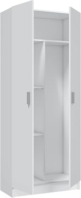 Vita 2 Door Broom Cupboard Kitchen Utility Room Modular Cleaning Cabinet White view 7