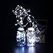 CYLAPEX 2 Set Fairy Lights Battery Operated Christmas Lights, 8 Modes Remote Control Twinkle Lights with Timer 16ft 50LED Fairy String Lights Silver Wire Firefly Lights for Bedroom Garden Cool White