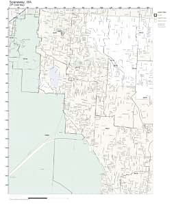 Amazon.com: Working Maps Zip Code Wall Map of Spanaway, WA Zip Code Map