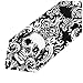 Men's Novelty Necktie Gifts, Gentleman Black and White Classic Skinny Silk Tie, Vintage Cool Dead Skulls Head Textile Neck Ties for Party Casual Formal Suit - 8cm
