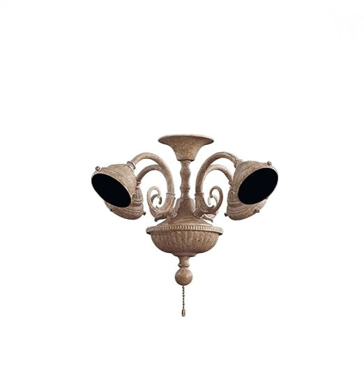 Curly Cue Four Light Branched Universal Ceiling Fan Light Kit