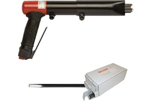 CS Unitec | 2BPG Needle Scaler Basic Kit | 19 Needle Air Chisel | 6 Sets | Professional Grade Pistol Grip | Air Power 5.5 CFM - 123.2199 Basic Kit