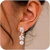 SELFROSE Gold Dangle Earrings for Women,Prom Jewelry Dainty Earring 14K Gold Plated Drop Earrings for Women Trendy Hypoallergenic CZ Dangling Earring