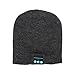 Homedeco Soft Warm Beanie Hat Wireless Bluetooth Smart Cap Headset Headphone Speaker Mic Bluetooth Hat with Touchscreen Gloves (Deep Gray)