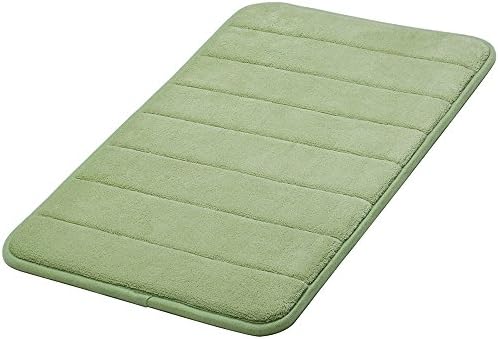 GUDLUK Memory Foam Bath Mat, 17 x 24 inch Non-slip, Soft, High Absorbency Bathroom Rugs, Green