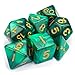 Wiz Dice Series II - Polyhedral Dice Set for Tabletop RPG Adventure Games with a Dice Bag - DND Dice Set, Suitable for MTG and Dice Games Alike - Basilisk Blood - 7 ct