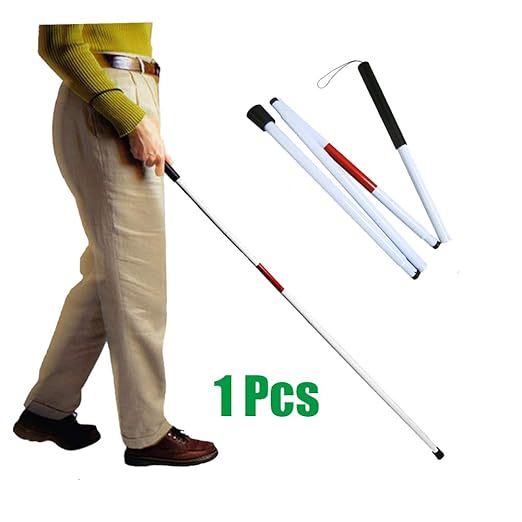 Folding Cane Blind White Walking Cane Foldable Mobility Collapsible